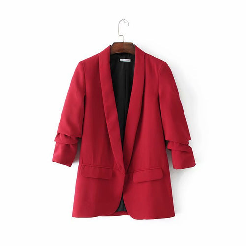 Notched Sleeve Blazer